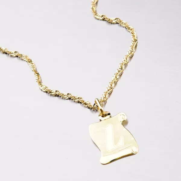 Zlatý pergamen s písmenkem L 43-2065-L