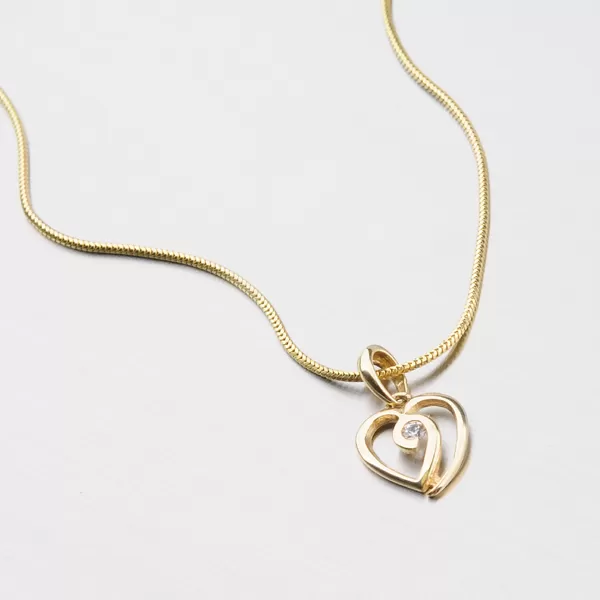 Zlatý přívěsek se zirkonem DZ1609ZL