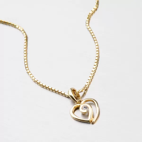 Zlatý přívěsek se zirkonem DZ1609ZL