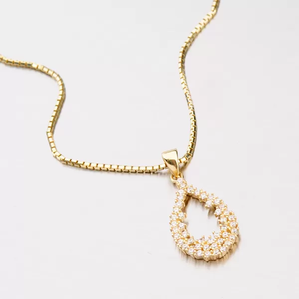 Zlatý přívěsek se zirkony 142-1020