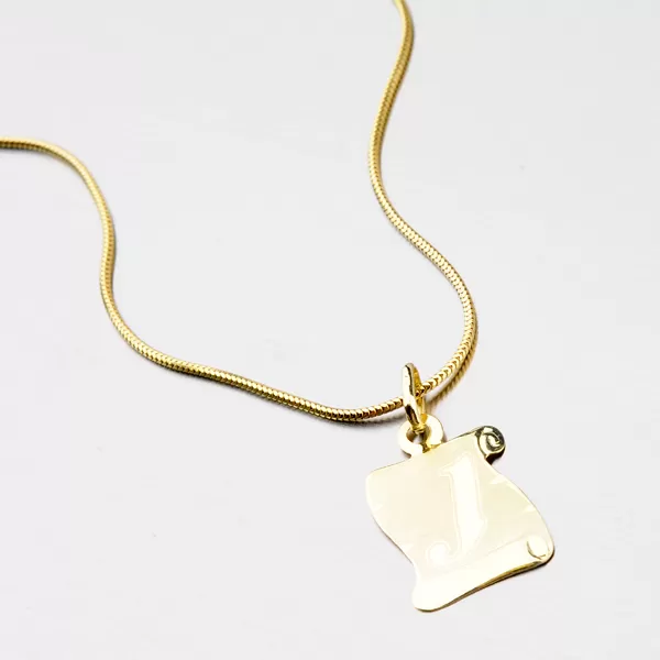 Zlatý pergamen s písmenkem J 43-2065-J