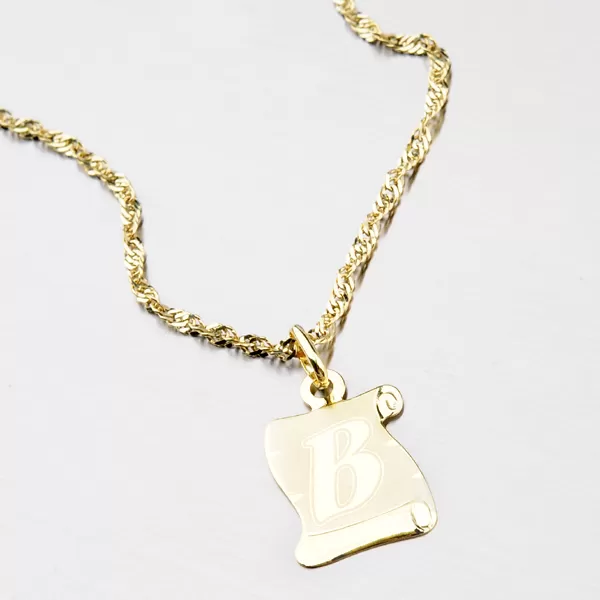 Zlatý pergamen s písmenkem B 43-2065-B