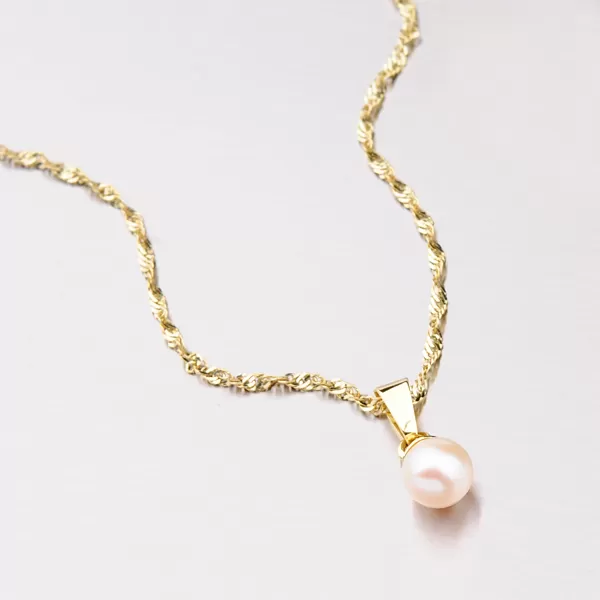 Zlatý přívěsek s perlou 352P-130078