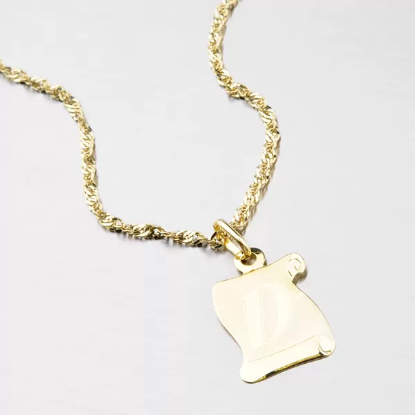 Zlatý pergamen s písmenkem D 43-2065-D