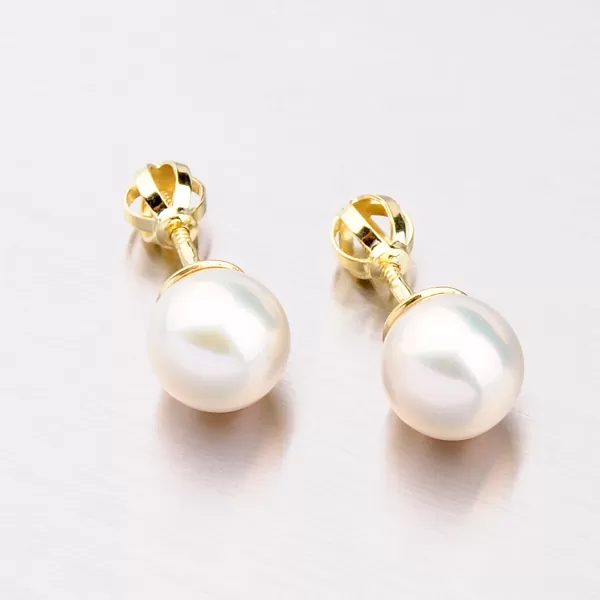 Náušnice pecky s perlou 353-0187