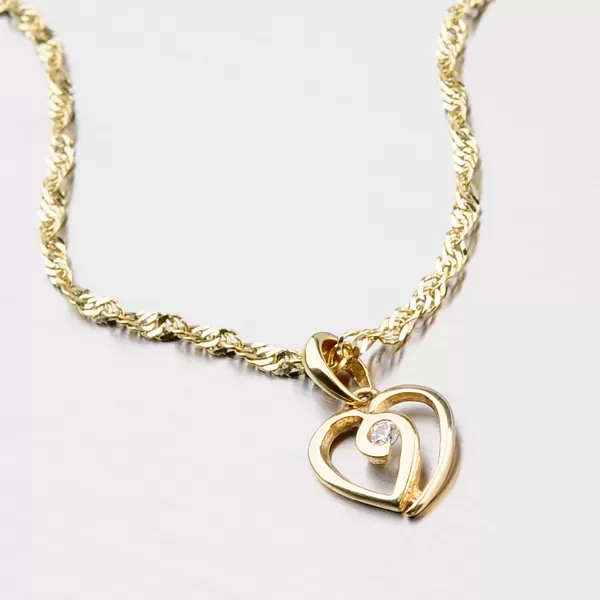 Zlatý přívěsek se zirkonem DZ1609ZL