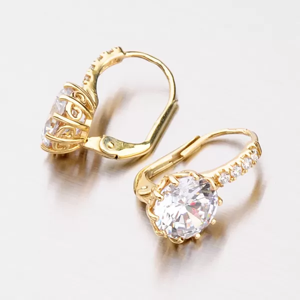 Zlaté náušnice se zirkonem 523-0520