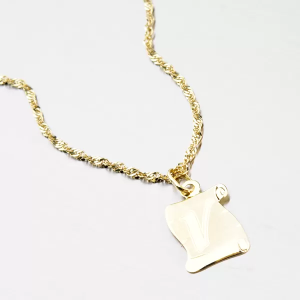 Zlatý pergamen s písmenkem V 43-2065-V