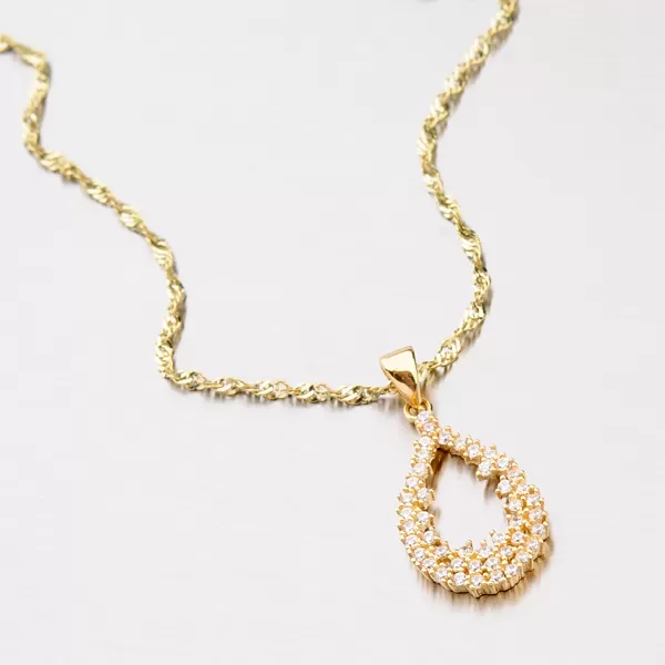 Zlatý přívěsek se zirkony 142-1020