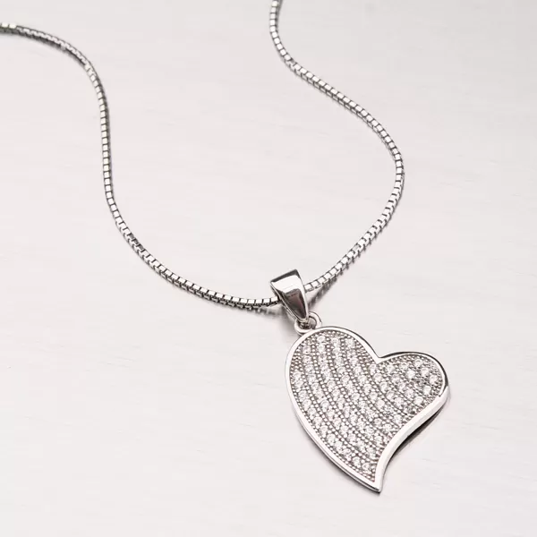 Srdce s bílého zlata 13-199