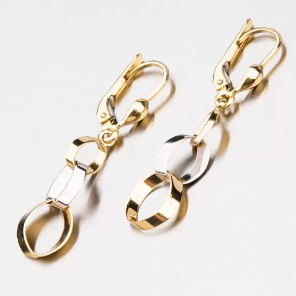 Zlaté visací náušnice 12-328