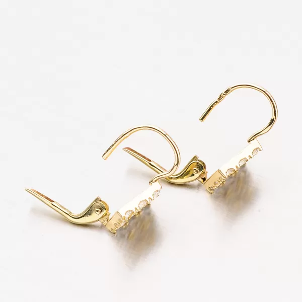 Zlaté náušnice se zirkony 683-0594