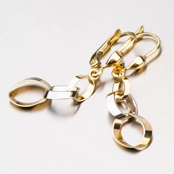 Zlaté visací náušnice 12-328