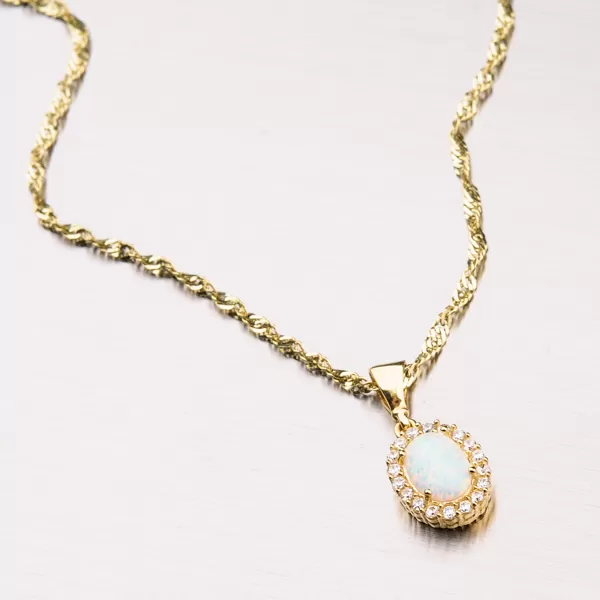 Zlatý přívěsek s opálem 162P-132420