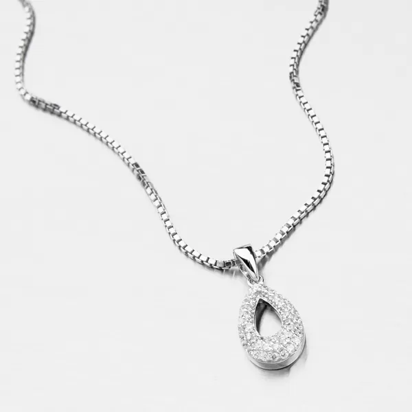 Stříbrný přívěsek se zirkony AP436