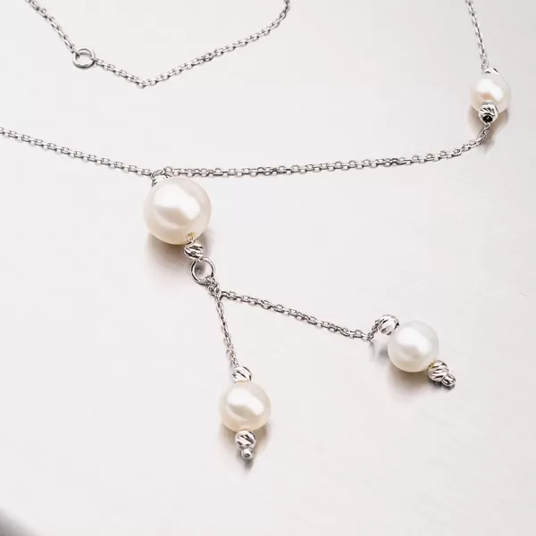 Zlatý perlový náhrdelník 45-1837