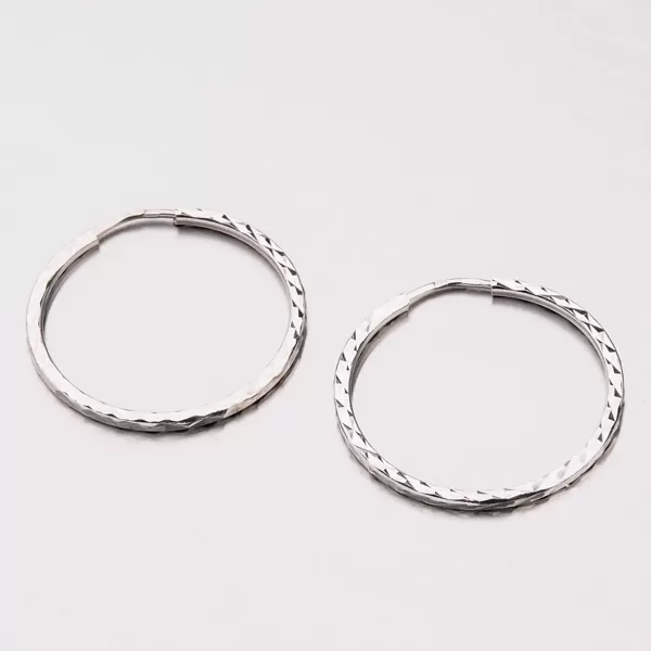 Kruhy z bílého zlata 23 mm 12-304