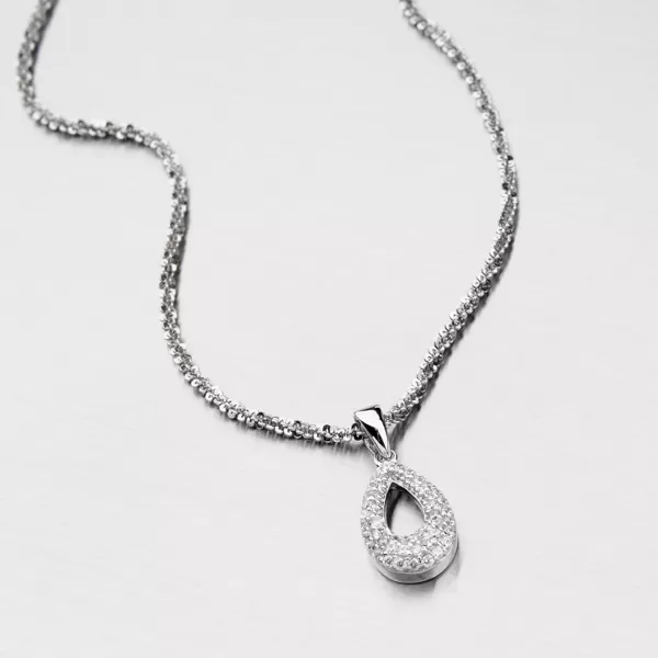 Stříbrný přívěsek se zirkony AP436