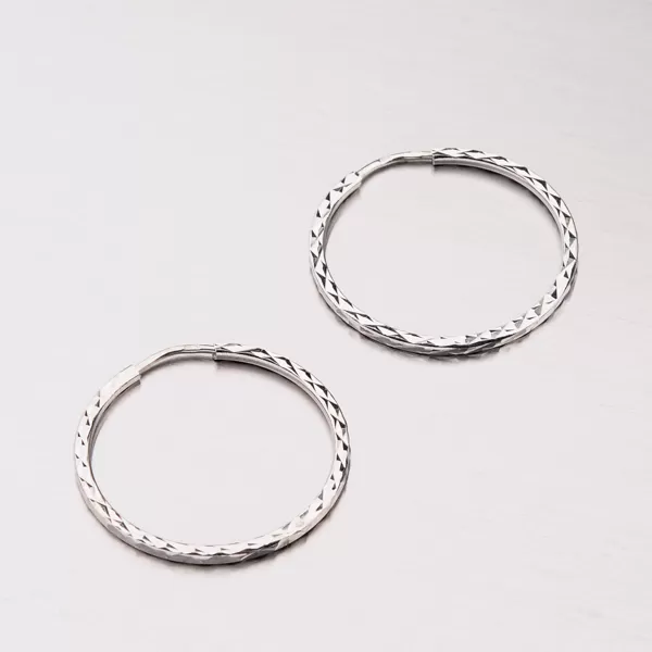 Kruhy z bílého zlata 23 mm 12-304
