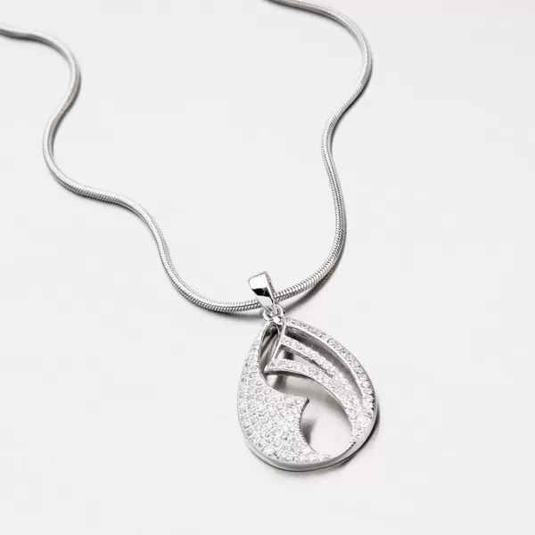 Stříbrný přívěsek se zirkony PXX02130689