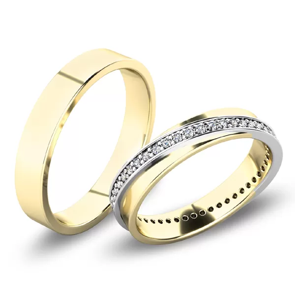 Snubní prsteny - bílé zlato SP-61070B