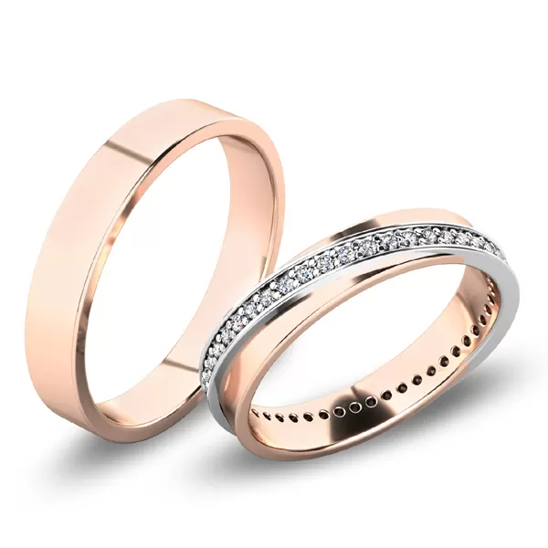 Snubní prsteny - bílé zlato SP-61070B