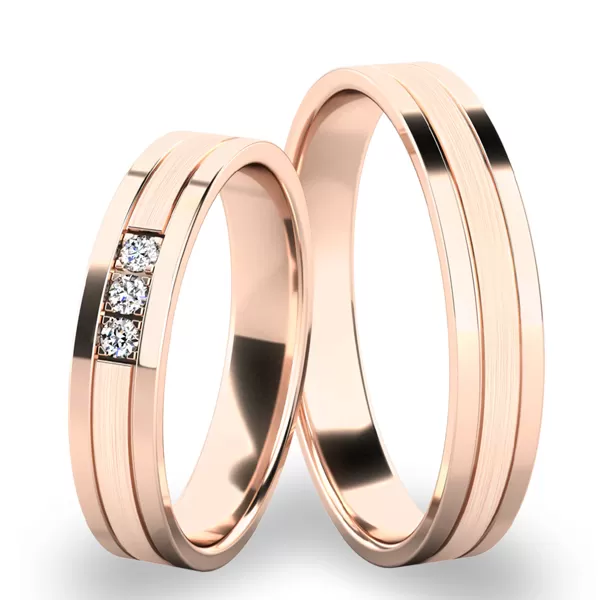 Snubní prsteny z bílého zlata SP-61062B