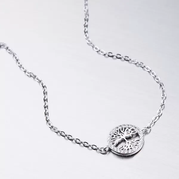 Stříbrný náramek se zirkony BST-14355