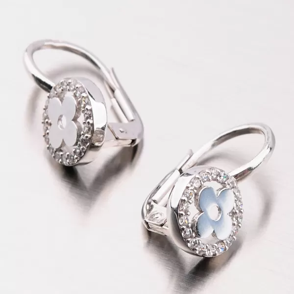 Zlaté náušnice se zirkony 12-503