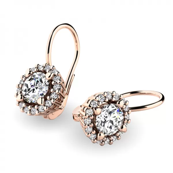 Luxusní náušnice s diamanty 10925-B-DIA