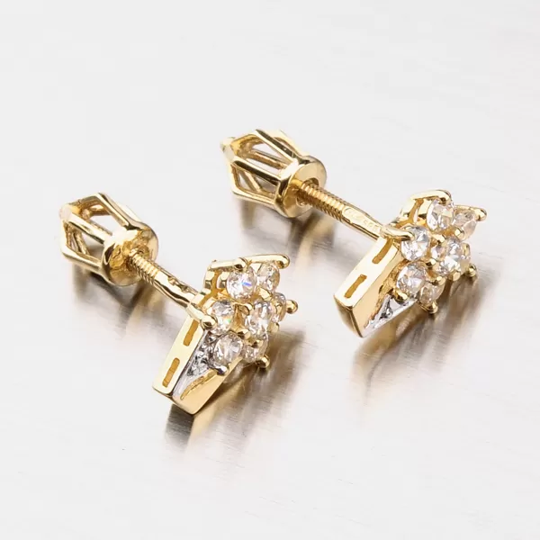 Zlaté pecky se zirkony 42-32040