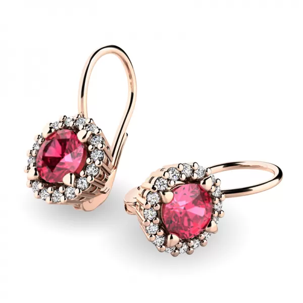 Luxusní náušnice s diamanty 10925-B-DIA-TUR