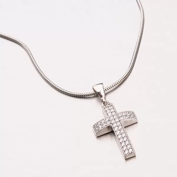 Zlatý kříž se zirkony 13-263