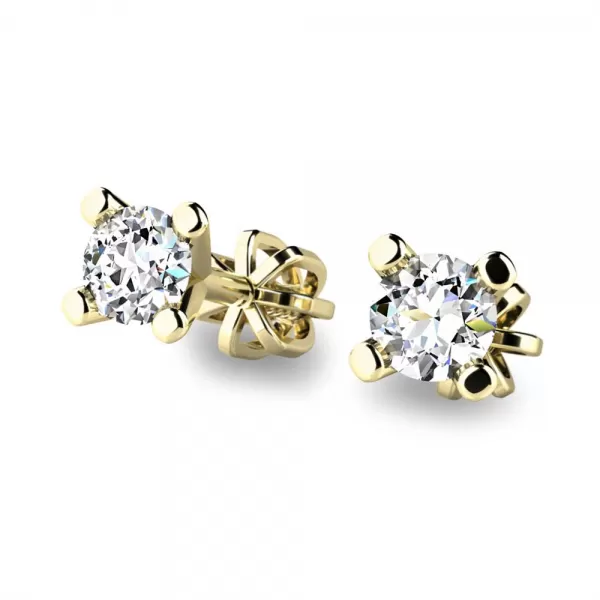 Zlaté náušnice se zirkony 10832-ZL-ZIR