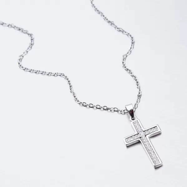 Stříbrný náhrdelník s křížkem SST-151033