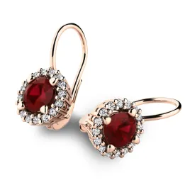 Dámské náušnice růžové zlato 585/1000 přírodní diamant 1.00 ct G/SI 10925-CV-DIA-GRA