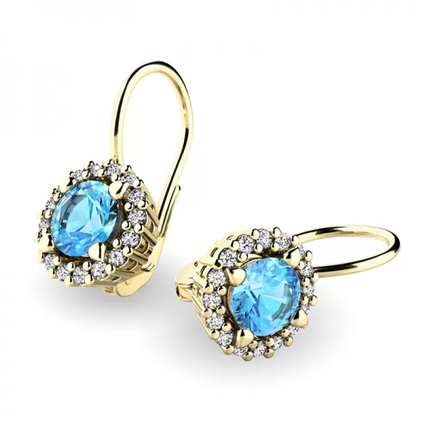 Luxusní náušnice s diamanty 10925-B-DIA-TPZ