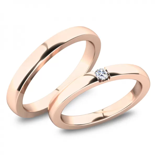 Moderní snubní prsteny z bílého zlata SP-61083B