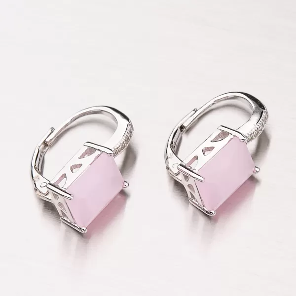 Náušnice se syntetickým růženínem PKL-2003