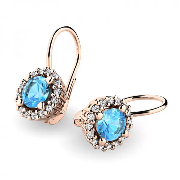 Luxusní náušnice s diamanty 10925-B-DIA-TPZ