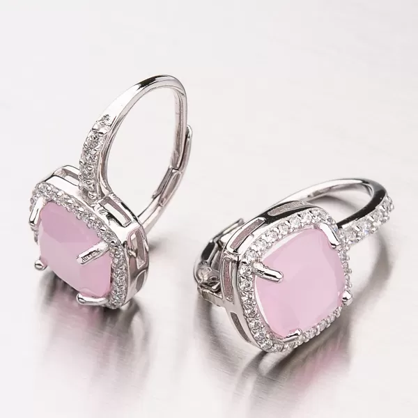 Náušnice se syntetickým růženínem PKL-2005