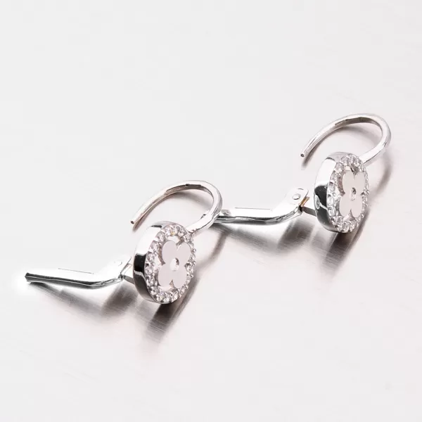 Zlaté náušnice se zirkony 12-503