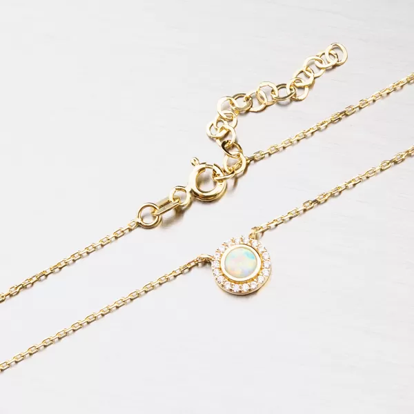 Zlatý náhrdelník s opálem 45-1826