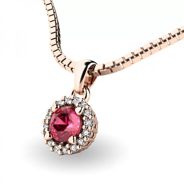 Luxusní přívěsek s turmalínem a diamanty 10927-B-TUR