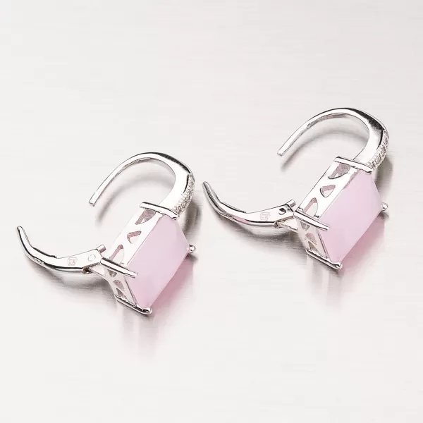 Náušnice se syntetickým růženínem PKL-2003