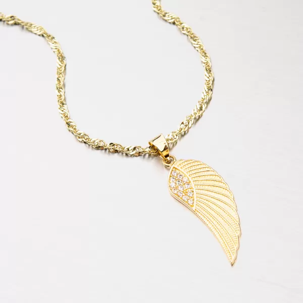 Zlatý přívěsek - andělské křídlo 43-21643