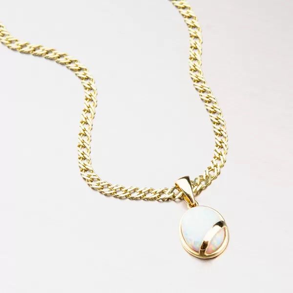 Zlatý přívěsek s opálem 43-21737