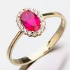 Zlatý prsten s rubínem 11-277