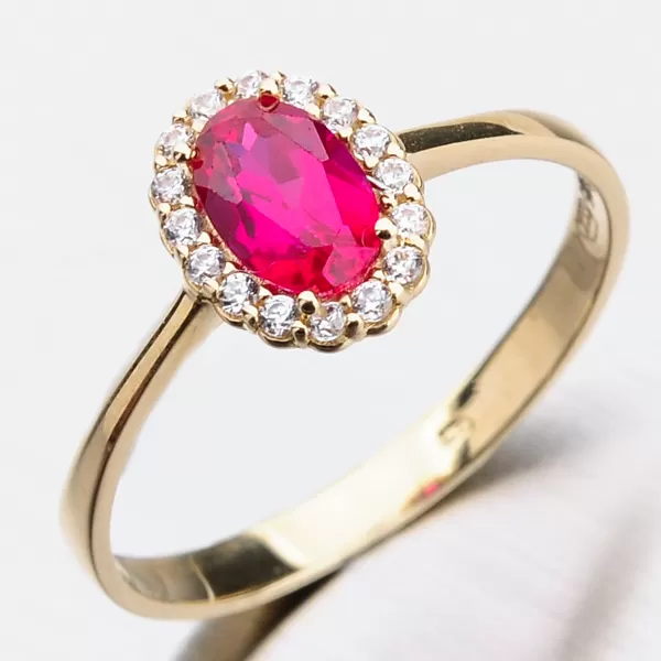 Zlatý prsten s rubínem 11-277