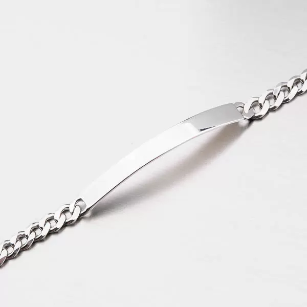 Stříbrný náramek s destičkou CHRS-08-120-IDN